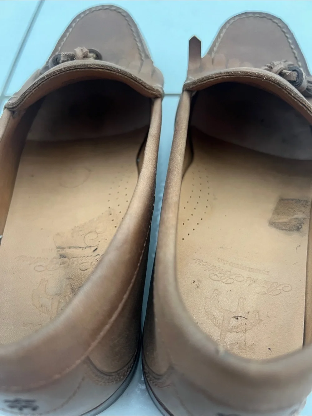 Brooks Brothers Chestnut Leather Tassel Loafers
